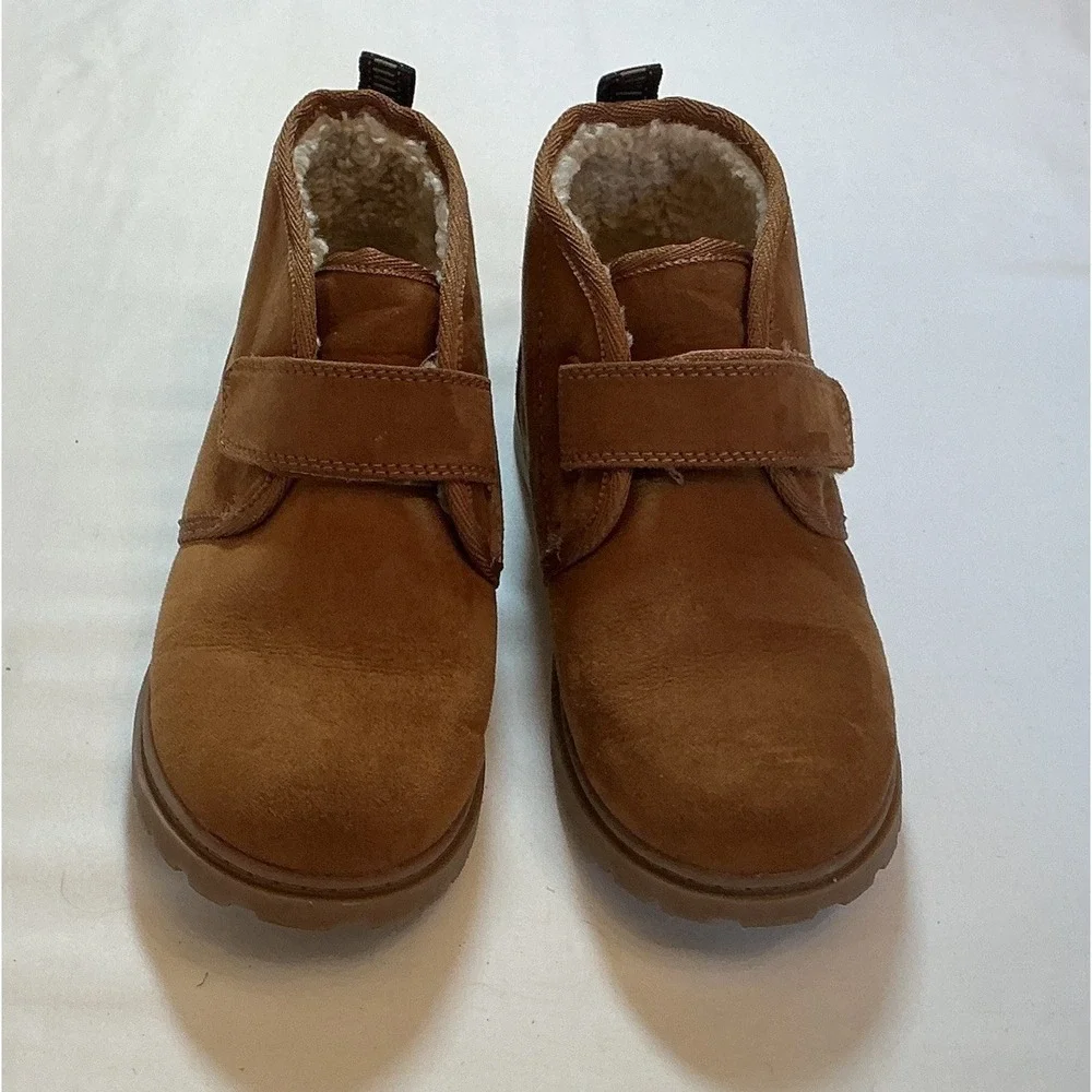 Cat and Jack Boots, Bootie Sherpa Lined, Brown, Tan, Youth‎ Size 12
